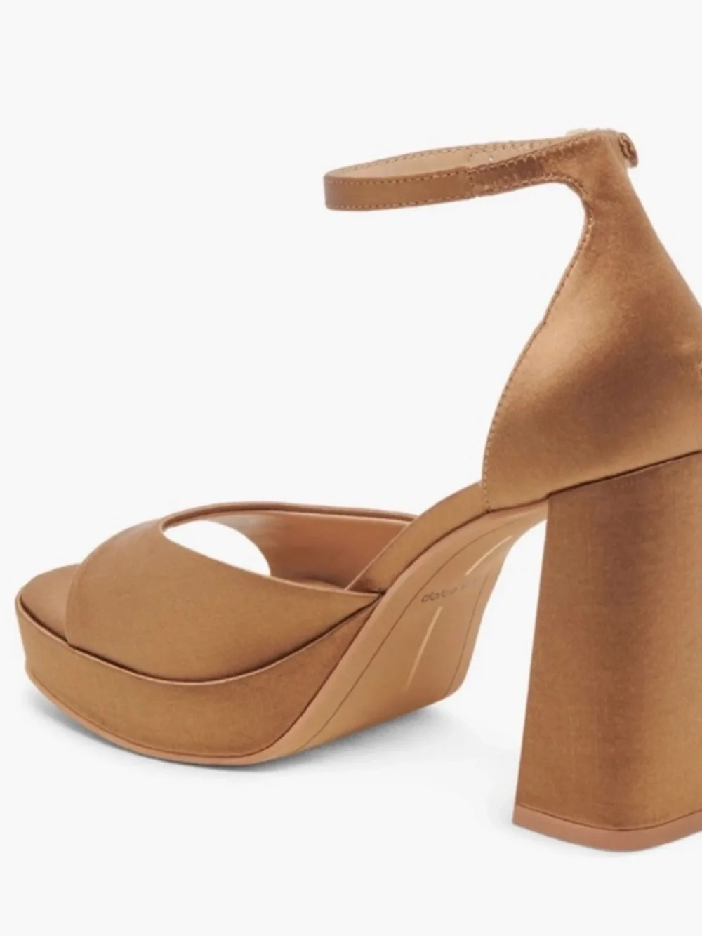 Dolce Vita Tan Suede Platform Ankle-Strap Sandals